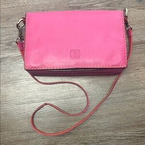Loewe Vibrant Pink Crossbody Lambskin Bag